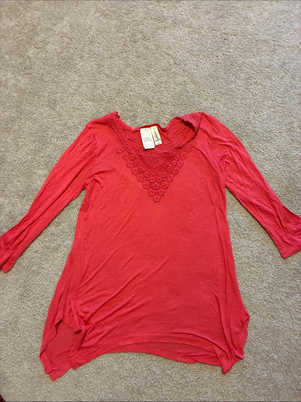 Crochet Ruffle Coral Tunic By: Decorated Originals